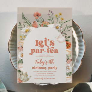 Wildflower Tea Party Birthday Invitation