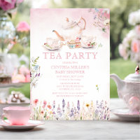 Wildflower Tea Party Pink Floral Baby Shower