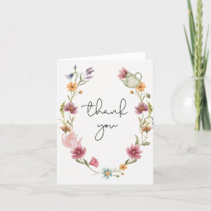 Wildflower Tea Party Thank You Card