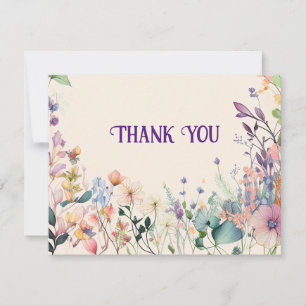 Wildflower  thank you card