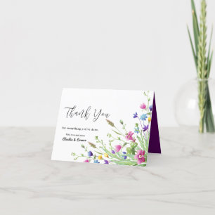 Wildflower Thank You Card Template
