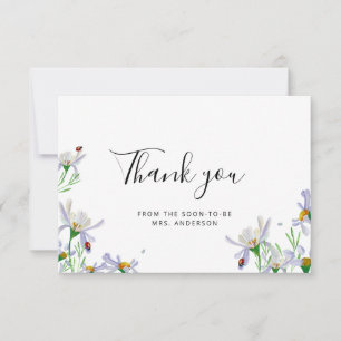 Wildflower Thank You Note Card
