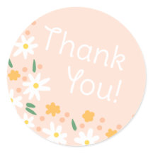 Wildflower Thank You Sticker