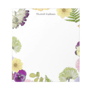 Wildflower Theme Custom Name Notepad