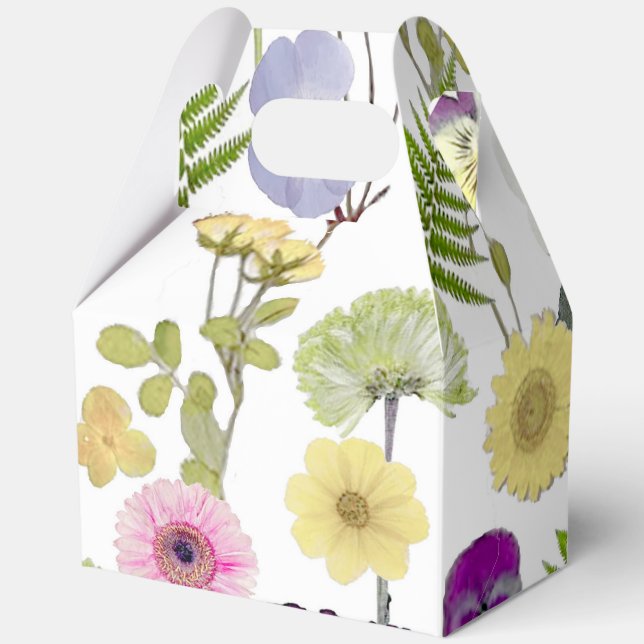 WIldflower themed party favour box (Front)