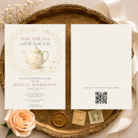 Wildflower Time for Tea QR Code Bridal Shower