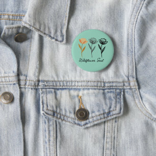 Wildflower trendy Design 6 Cm Round Badge