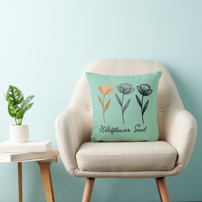 Wildflower trendy Design Cushion (Chair)