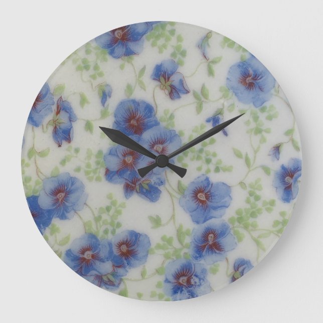 Wildflower Violet Wall Clock (Front)