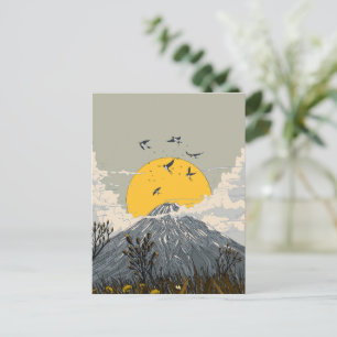 Wildflower Volcano Mountain Postcard