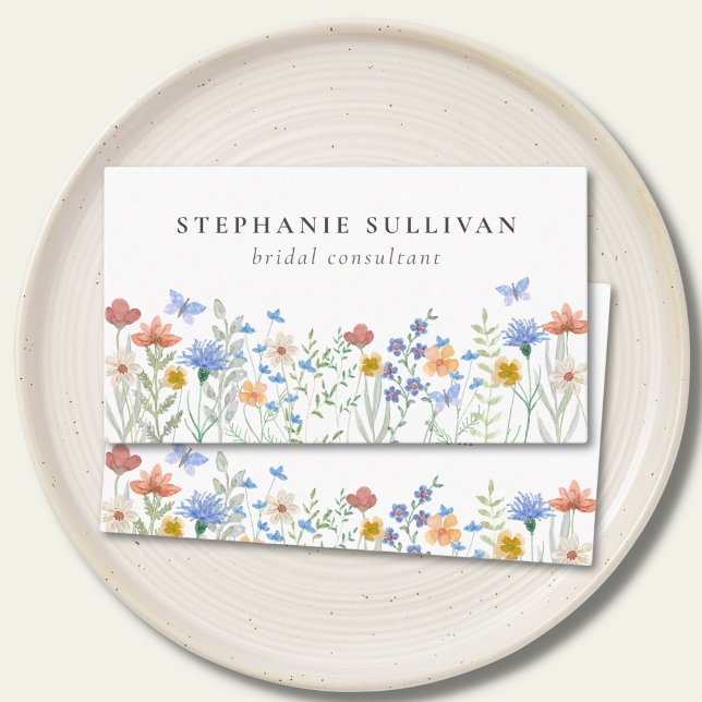 Wildflower Watercolor Bridal Consultant Business Card (Creator Uploaded)
