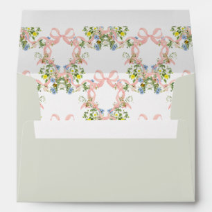 Wildflower Watercolor Garden Elegant Wedding Envelope