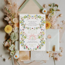 Wildflower Watercolor Garden Elegant Wedding