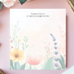 Wildflower Watercolor Pastel Personalised Notepad<br><div class="desc">This personalised notepad features a delicate watercolor wildflower design with soft pastel tones,  creating a serene and elegant look. Perfect for nature lovers,  gardeners,  and those who appreciate floral stationery. Customise the text at the top for a unique touch,  making it ideal for journalling,  note-taking,  or gifting.</div>