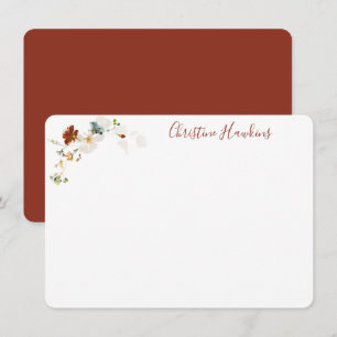 Wildflower Watercolor Pretty Floral Personalised Card