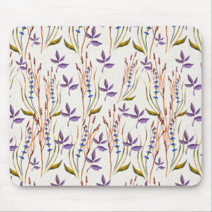 Wildflower Watercolor Print Mouse Pad