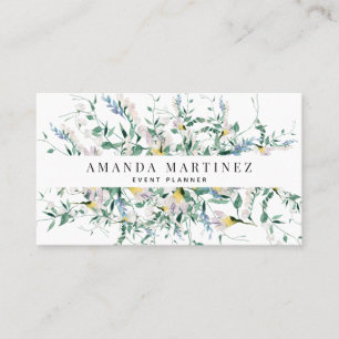 Wildflower Watercolor Social Media Business Card