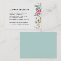 Wildflower Watercolor Wedding Hotel Accommodations