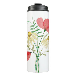 Wildflower Watercolour Thermal Tumbler – Hand-Pain
