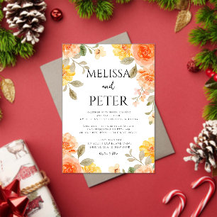 Wildflower Wedding Acrylic Invitations