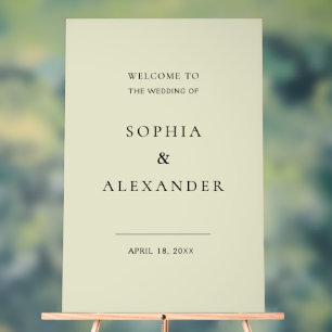 Wildflower Wedding Acrylic Sign Welcome.
