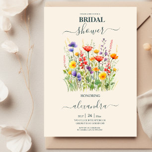 Wildflower Wedding Boho Country Bridal Shower Invitation