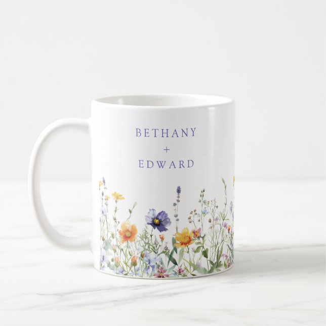 Wildflower Wedding Coffee Mug (Left)