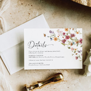 Wildflower Wedding Enclosure Card