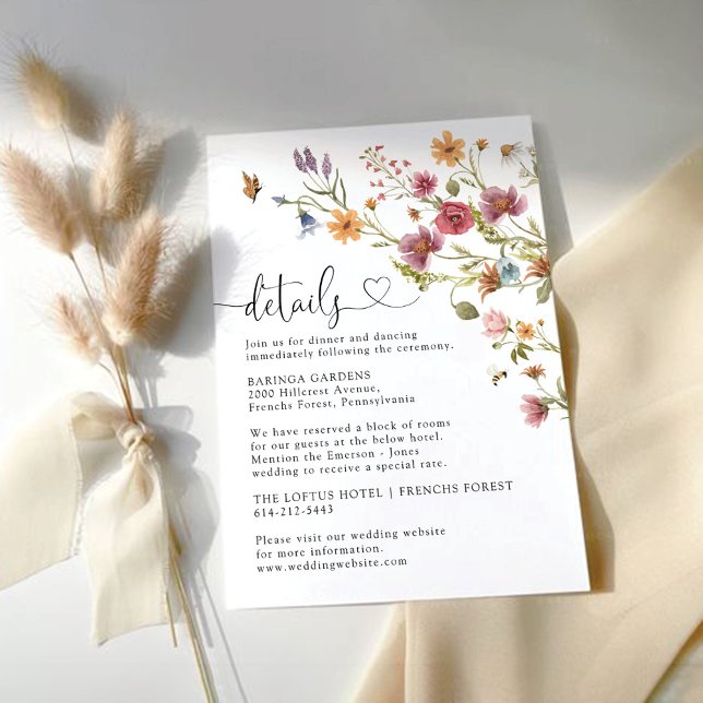 Wildflower Wedding Enclosure Card (Creator Uploaded)