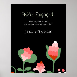 Wildflower Wedding Engagement Party Invitation Poster