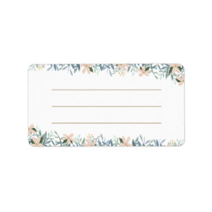 Wildflower Wedding Envelope Address Label
