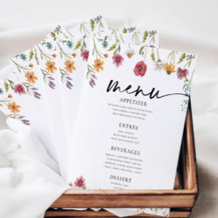Wildflower Wedding Flat Menu