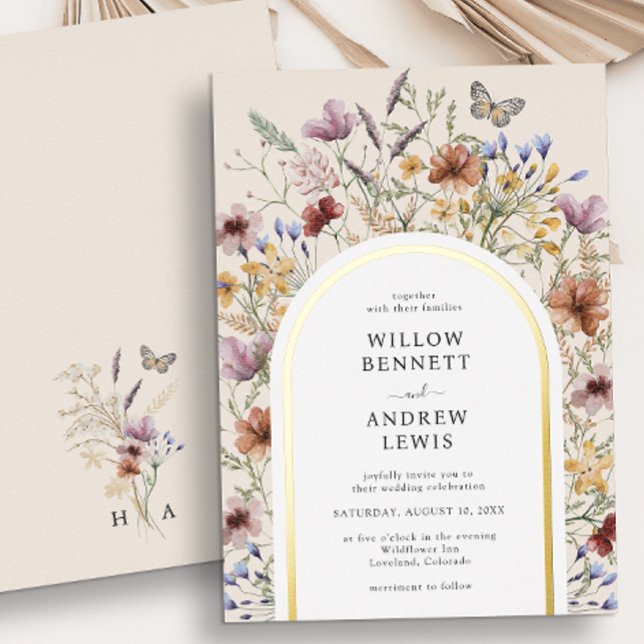 Wildflower Wedding Foil Invitation (Wildflower Wedding Foil Invitation
)