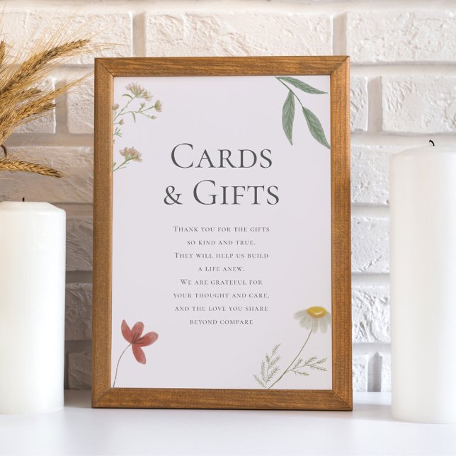 Wildflower Wedding Gifts and Cards Sign (Creator Uploaded)