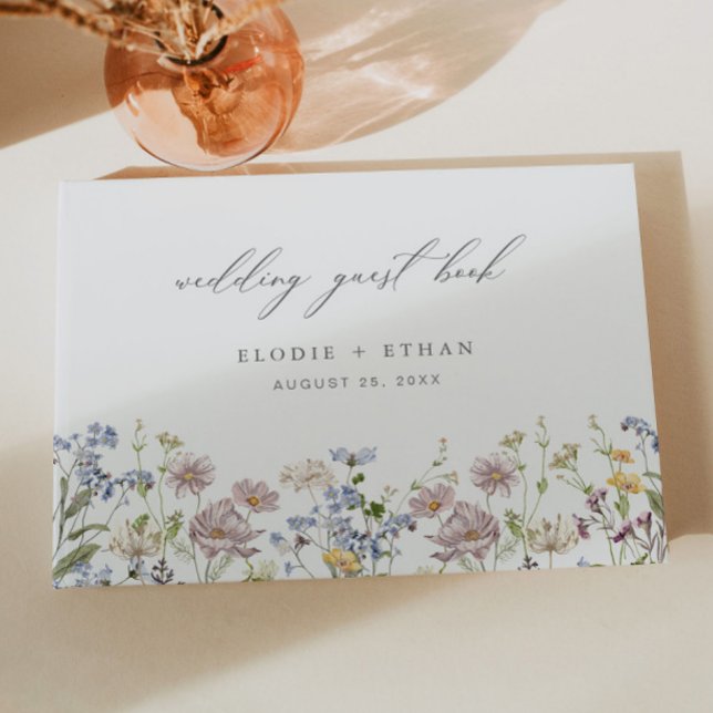 Wildflower Wedding Guest Book Floral Boho Modern (Creator Uploaded)