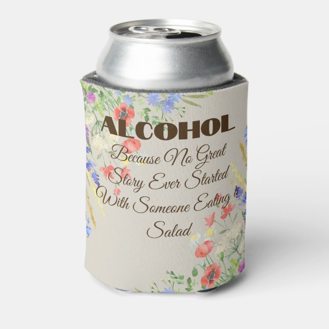 Wildflower Wedding Huggie Can Cooler (Can Back)
