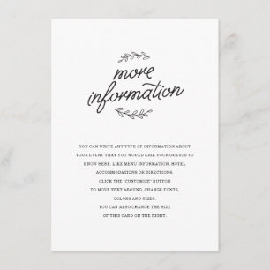 Wildflower Wedding Insert