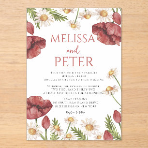  Wildflower Wedding Invitation