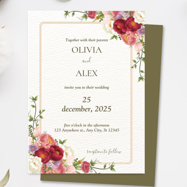 Wildflower  Wedding  Invitation (Creator Uploaded)
