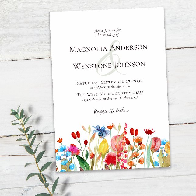 Wildflower Wedding Invitation (Creator Uploaded)