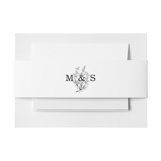 Wildflower Wedding  Invitation Belly Band (Front Example)