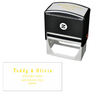 Wildflower Wedding Invitation Self-inking Stamp