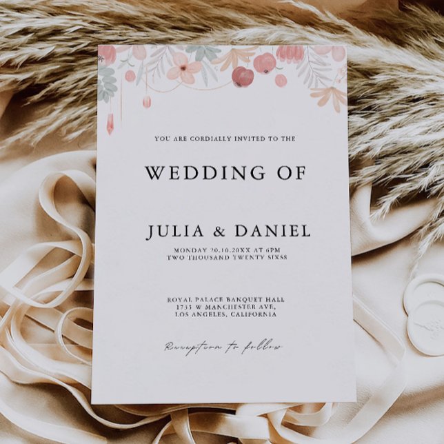 Wildflower Wedding Invites Template (Wildflower Wedding Invites Template)