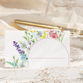 Wildflower Wedding Meadow Flower Arch Place Card