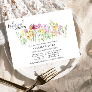 Wildflower Wedding Meadow Flowers Rehearsal Dinner Invitation