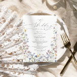 Wildflower Wedding Menu Card, Floral Dessert Menus<br><div class="desc">Introducing the Wildflower Wedding Menu Card where rustic elegance meets natural beauty. These templates are the perfect choice for couples looking to add a touch of charm to their wedding reception. The Wedding Menu Card exudes sophistication with its classic design and delicate wildflower accents, setting the stage for a memorable...</div>