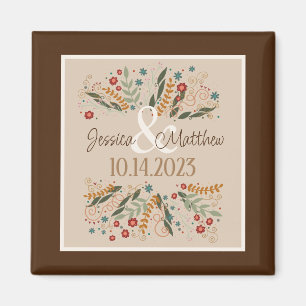 Wildflower Wedding Modern Elegant Inspirivity Magnet