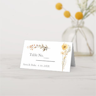 Wildflower Wedding Place Card