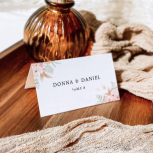 Wildflower Wedding Place Cards Template