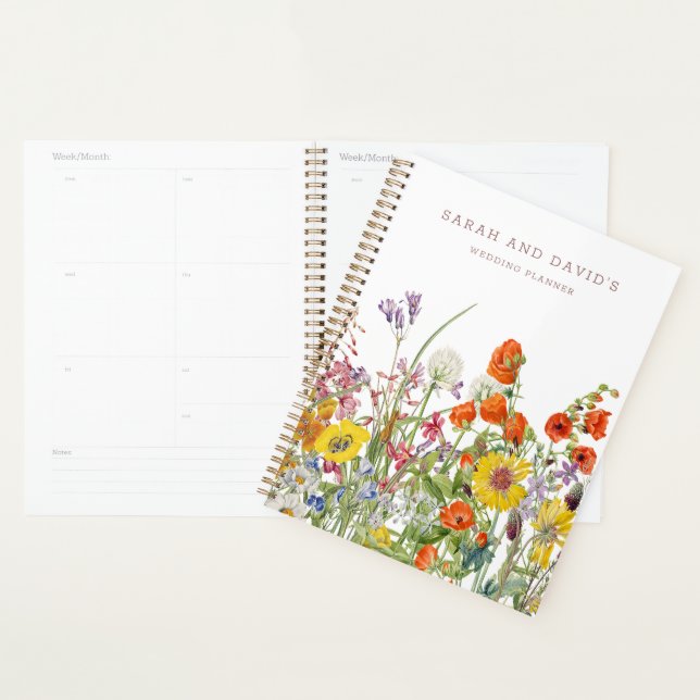 Wildflower Wedding Planner - Personalised Notebook (Display)